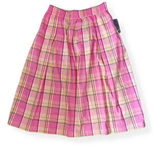 a.n.a. Flare Midi Plaid Skirt With Pockets